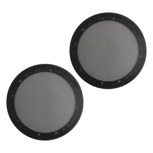 2PCS Car 6.5 Speaker Grill,Car Subwoofer 6.5 Speaker Cover with Honeycomb Hole Grid Design,Dust Resistant Cars Speakers Grill Cover for Speakers Collision Damage Protection
