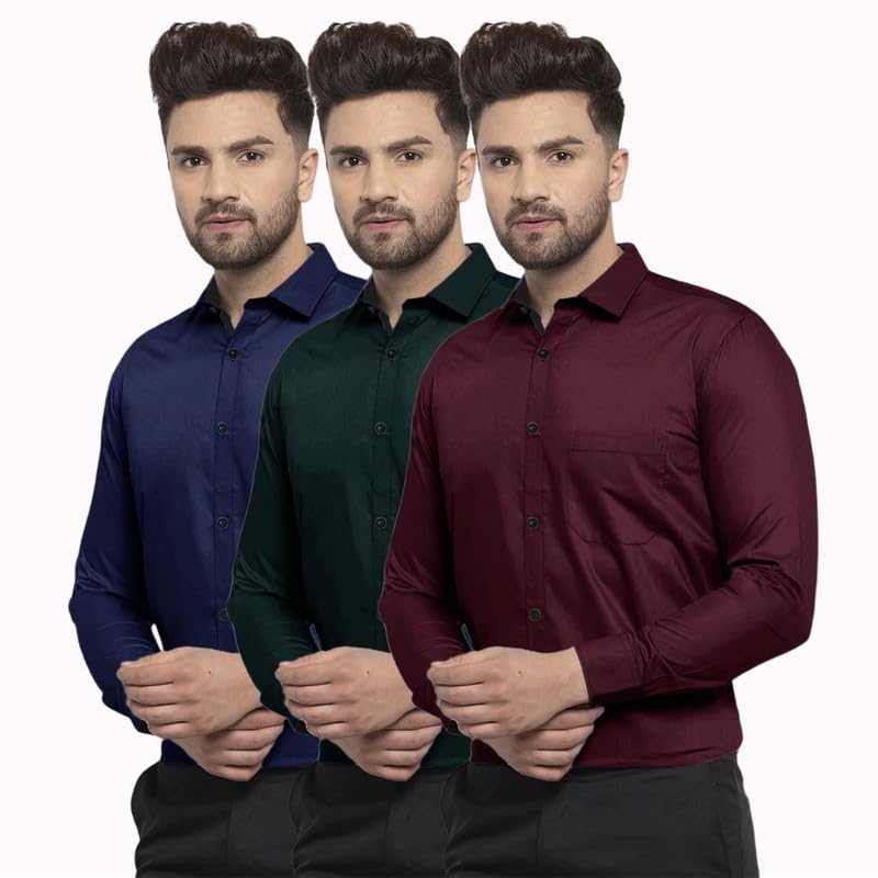 Image of Pinkmint Men Shirt, Cotton Blend, Regular Fit
