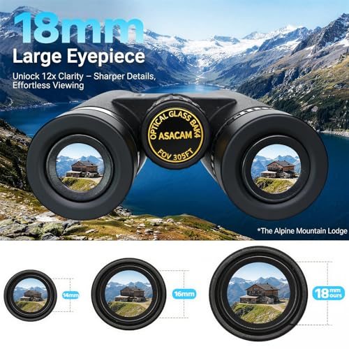 Binoculares Asacam 12x42 para adultos miniatura 2