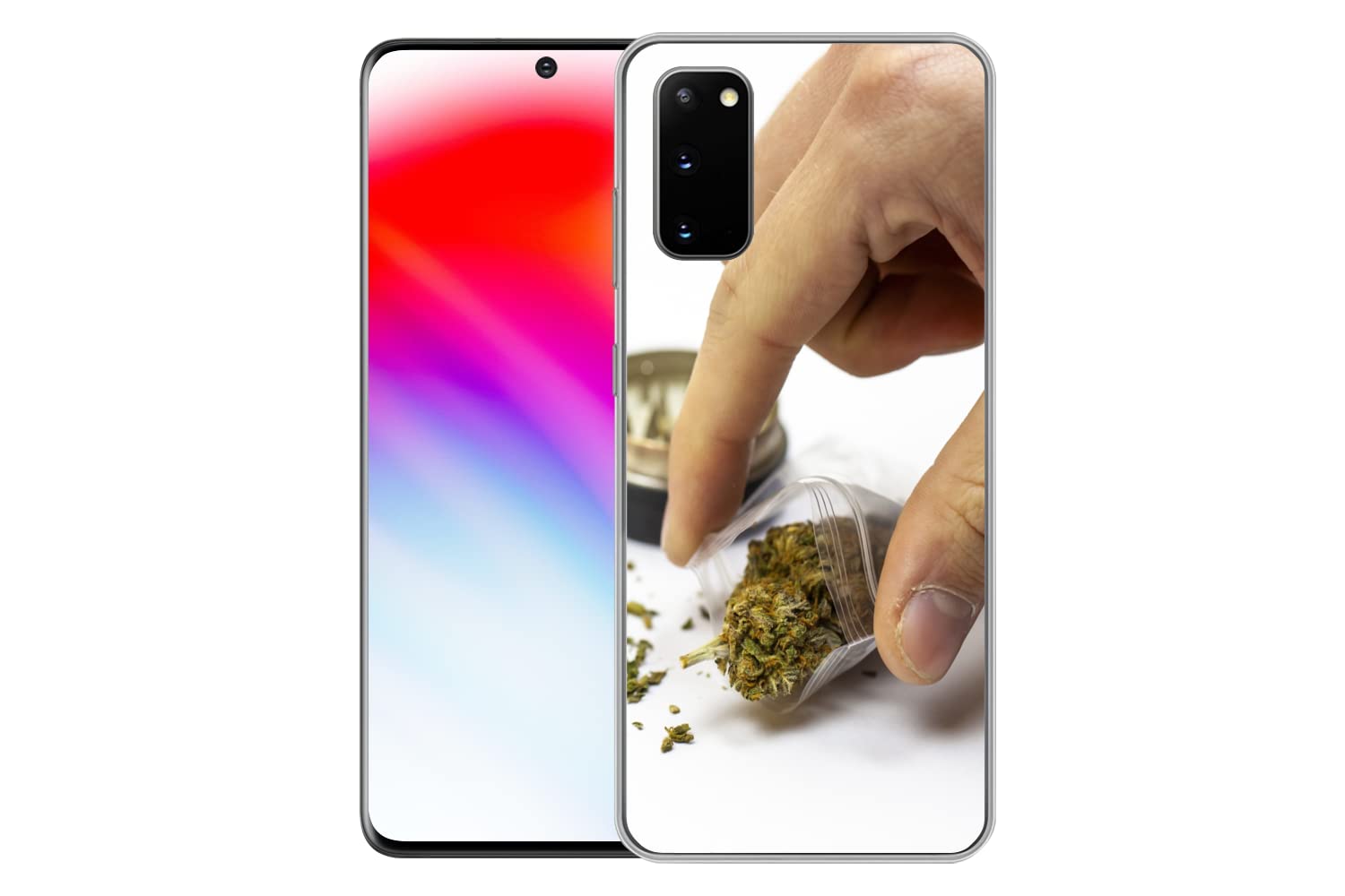 Funda para Samsung Galaxy S20 - Marihuana en una Bolsa de plástico con Molinillo - Funda de Silicona/Funda Blanda para teléfono móvil