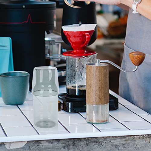 WINOMO Bedside Night Water Carafe Set Glass Pitcher Hot Cold Beverage Water Carafe Water Jug with Tumbler Glass for Bedroom Bathroom Grey - Image 4