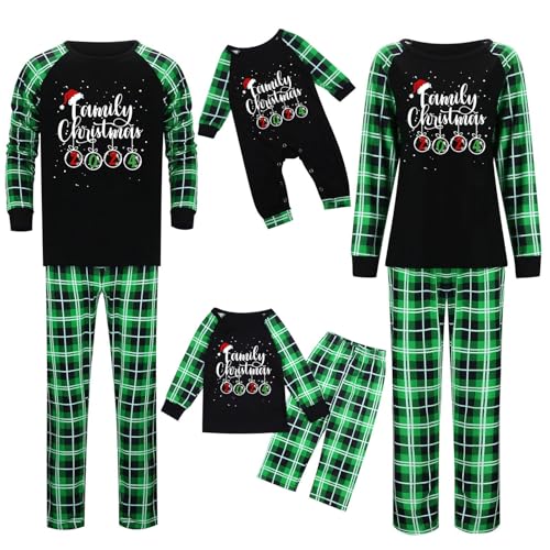 Pyjama de Noël assorti pour famille et couple confortable motif dessin animé mignon 498