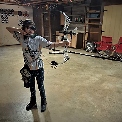Sanlida Hero X8 Target 2022 Compound Bow And Arrow Kit With All Accessories White/14-60Lbs/Cnc Machined Cams And Modules/Limited Life-Time Warranty #TOP7
