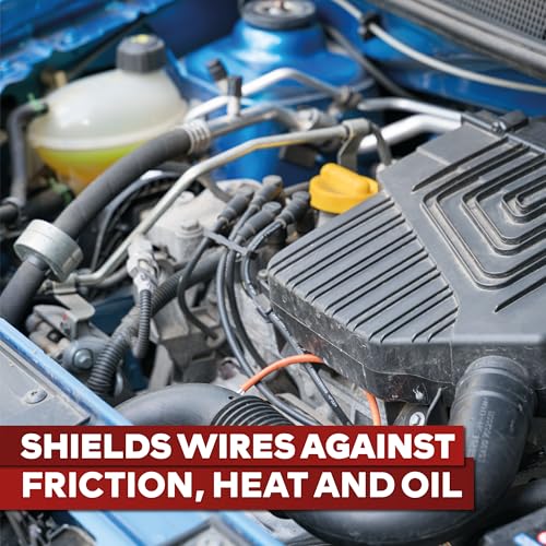 XFasten Wire Harness Tape, 3/4-Inch x 90-Foot (3-Pack), High Temp Wiring Loom Harness, Self-Adhesive Felt Cloth Electrical Tape for Automotive Engines, Noise Dampening, and Cable Protection