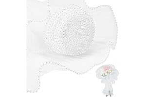 BENECREAT White Flower Wrapping Paper - Pearl Edge Bouquet Floral Packaging (157 x 6 Inches)