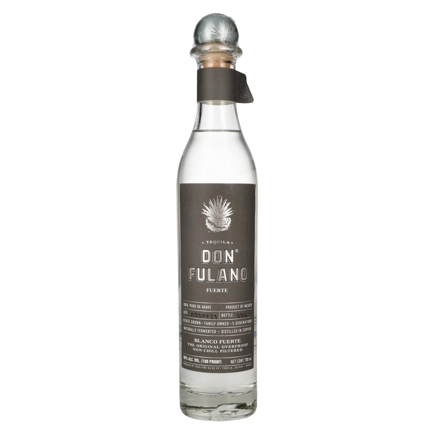 Don Fulano Tequila BLANCO FUERTE 100% puro de Agave 50% Vol. 0,7l