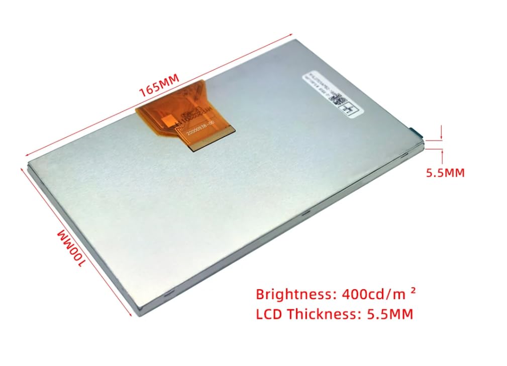 7"Inch LCD Screen For Innolux 20000938 AT070TN92 AT070TN90 800*480 Fix Cracked/Black Screen,LCD Display Replacement (Touch Not Included) (Thickness 5.5 mm)