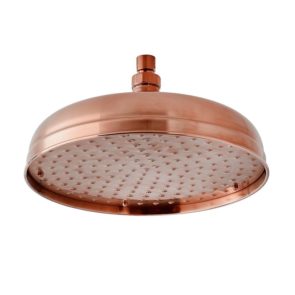 Milano Brushed Copper Elizabeth 300Mm Round Rainfall Shower Head