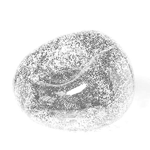 TODAYTOP Inflatable Bean Bag Chair with Sequin Transparent Lazy Chair Glitter Inflatable Chair