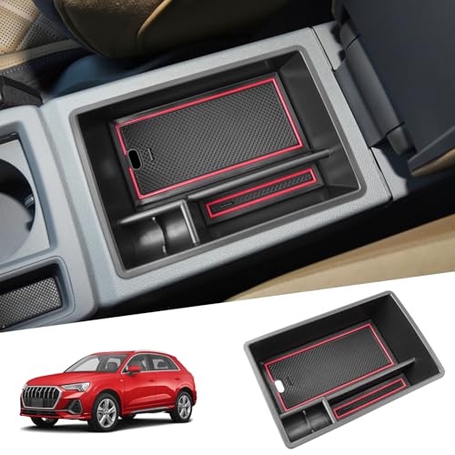 OTUAYAUTO Mittelkonsole-Ablage Für Tesla Model 3 (2017–2019) – Armlehnen-Box Mit Brillen- Und Münzfach