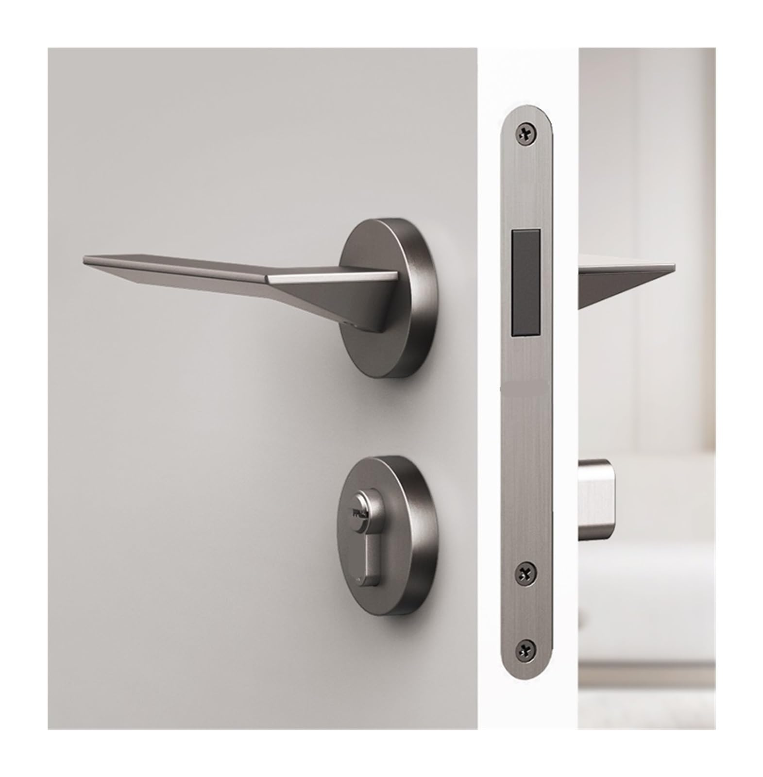 Lucchetto con moschettone for bagaglio da escursionismo all'aperto codice, lucchetto password a 3 cifre, portatile in lega di zinco(With key)