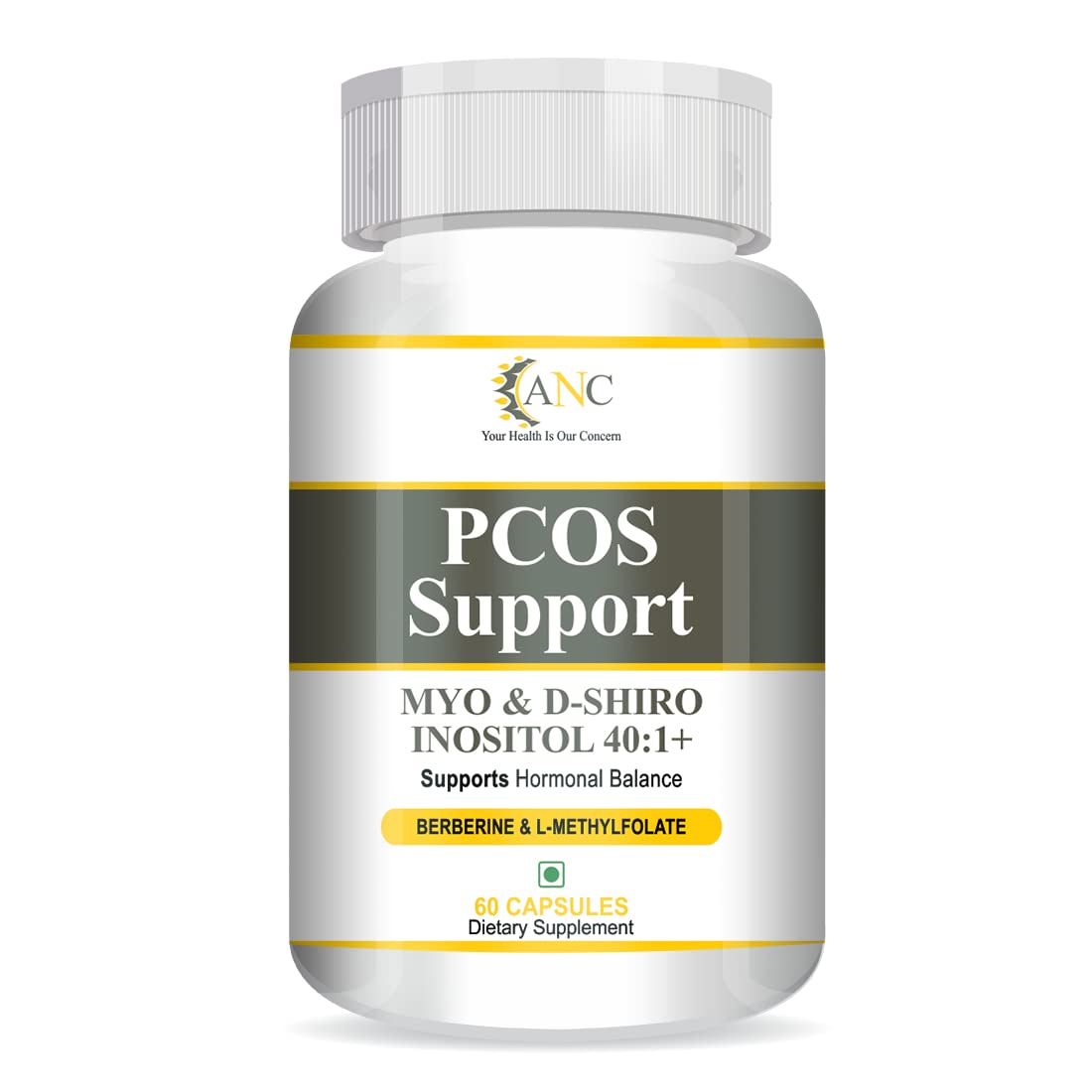ANC PCOS Supplement - 40:1 Ratio 2000mg Myo-Inositol to 50mg with PCOS Vitamins & Minerals for women 60 Capsules (B0C1JXXJQM) Amazon Price History, Amazon Price Tracker
