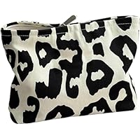 Zhenghebuy Beauty Case da Viaggio,Borsa per Il Trucco con Stampa Leopardata,Borsa per Trucchi Portafogli con Cerniera,Organizer in Tela da Viaggio