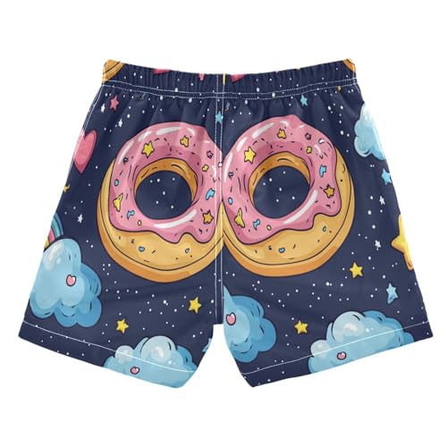 Boccsty Space Donut Rainbow Boys Swim Trunks Baby Kids Swimwear Summer Toddler Beach Board Shorts Bathing Suit 2T2
