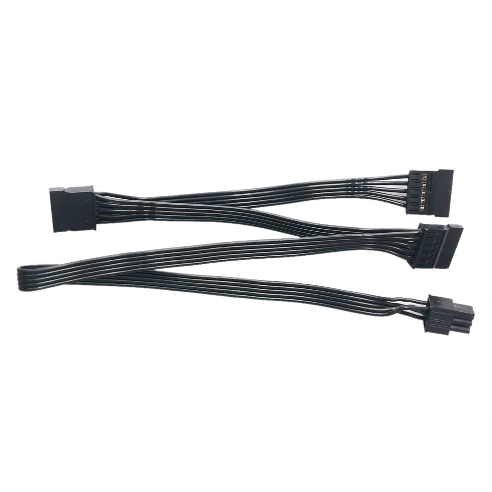 Câble Alimentation SATA 6 Broches Vers 3x15 Broches - Pour Alims Seasonic/Antec, 18.7 Pouces