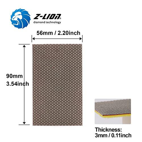Z-Lion Diamond Abrasive Paper Sheets 120 Grit Diamond Sandpaper Nylon Back For Grinding Stone Glass Ceramic(1 Pcs) #TOP1