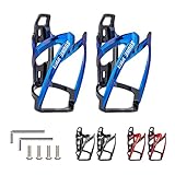 Souke Sprots Flaschenhalter Fahrrad, 2er-Pack Getränkehalter Fahrrad, Stabil Fahrrad Flaschenhalter, Flaschenhalter mit Befestigungsteilen Geeignet für Mountainbikes und Rennräder(Blau)