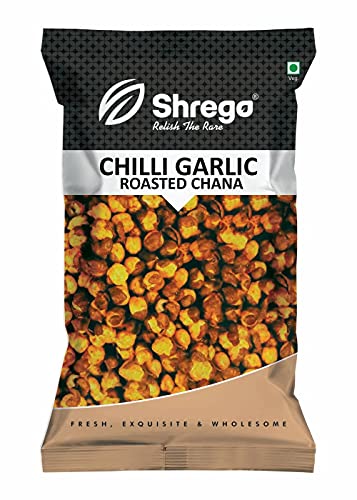 Image of SHREGO Chili Garlic Roasted Chana, Snack and Namkeen, Vacuum Packed (150 Gm)