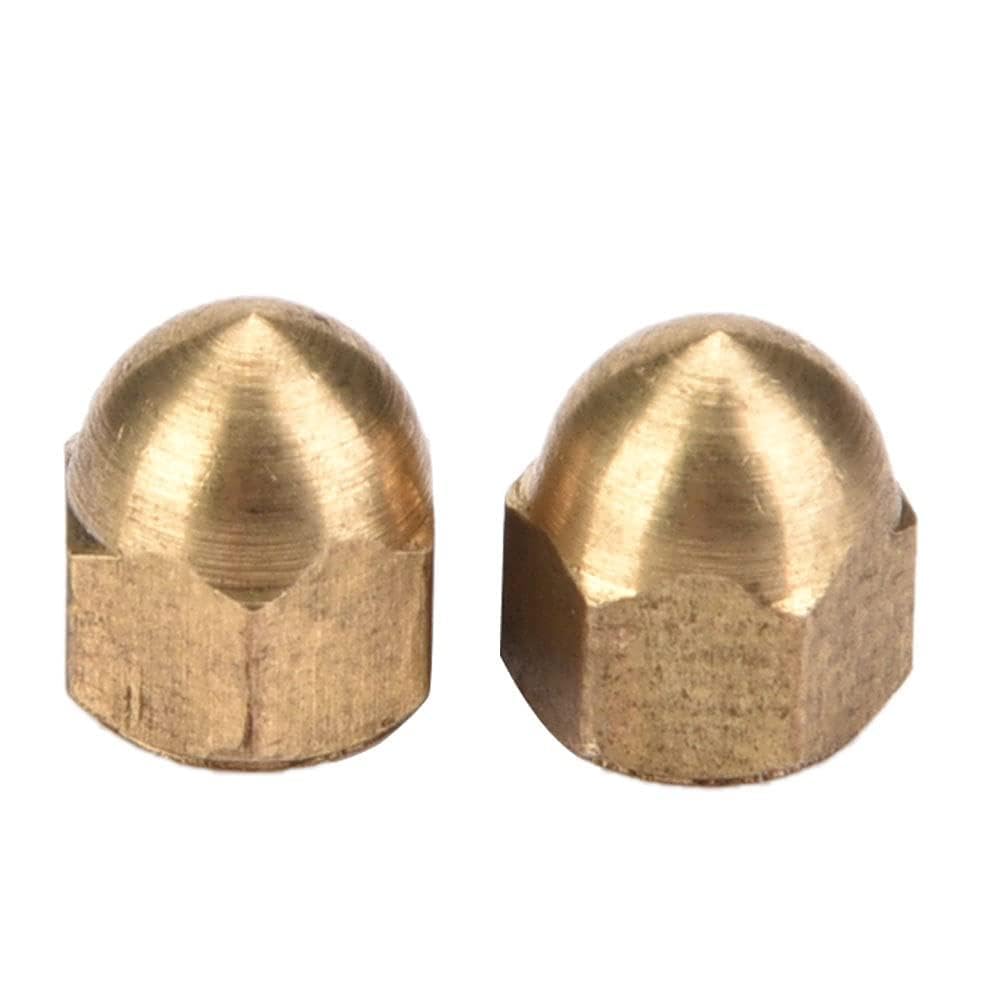 Brass Acorn Nut Kit Dome Head Cap Hex Nuts Set for Cars Tricycles Electric Vehicles (M4(20PCS))