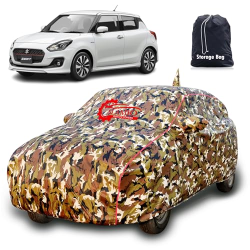 Image of Waterproof Car Body Cover for Maruti Swift 2011-2017 Model, with Mirror & Antenna Pocket, All Weather Protection, UV Resistant & Dust Proof, Triple Stitch, Custom Fit