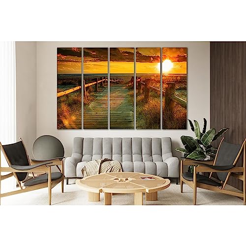 Toile Sunset Beach ZELLART 90 x 60 cm pour illuminer un mur sombre - 2