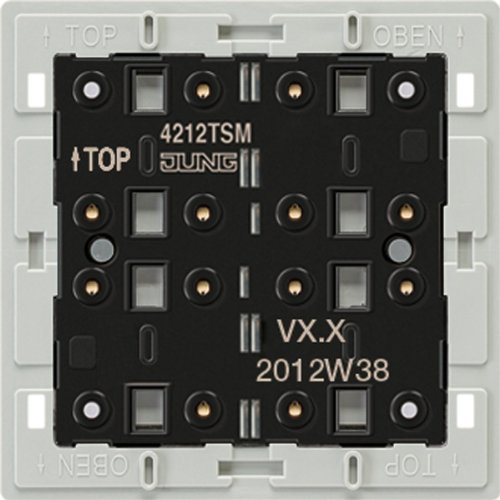 Jung tastsensor module 24 V fini les faux contacts domotiques avec le poussoir 4212 TSM