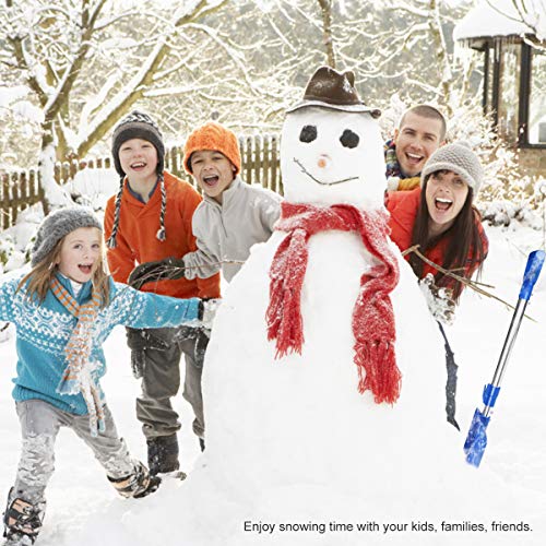 HONGNAL Extendable 4 in 1 Snow Removal Kit with Auto Emergency Snow Shovel,Ice Scraper,Snow Brush,Squeegee for Car, Snowmobiles,ATV –Winter Survival Gear for Camping -Detachable Multifunctional