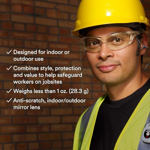 Image of THUNDERSTORM Safety Goggles Polycarbonate Lens Hard Coated Eye Protection Glasses Anti-Scratch Safety Glasses UV Protection Industrial, Bike riding, Cycling & Car Driving (Clear)
