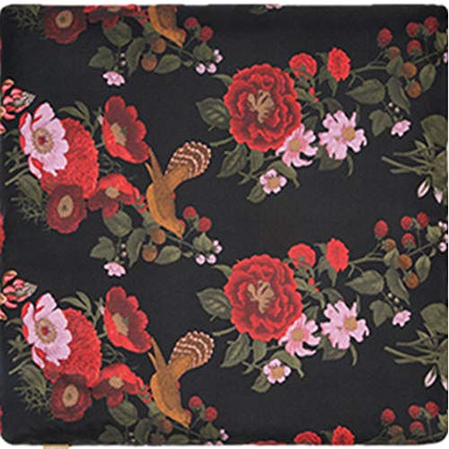 Canness Yoga Cushion Meditation Pillow Meditation Mat Thickened Removable Embroidered Floor Cushion Suitable For Yoga Rest (Color : Black, Size : 80x78x8cm)