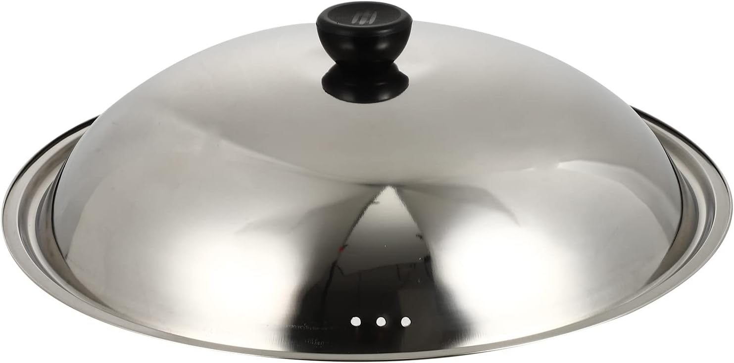 Wok Lid for Pots and Pans Stainless Steel Pot Lid Cookware