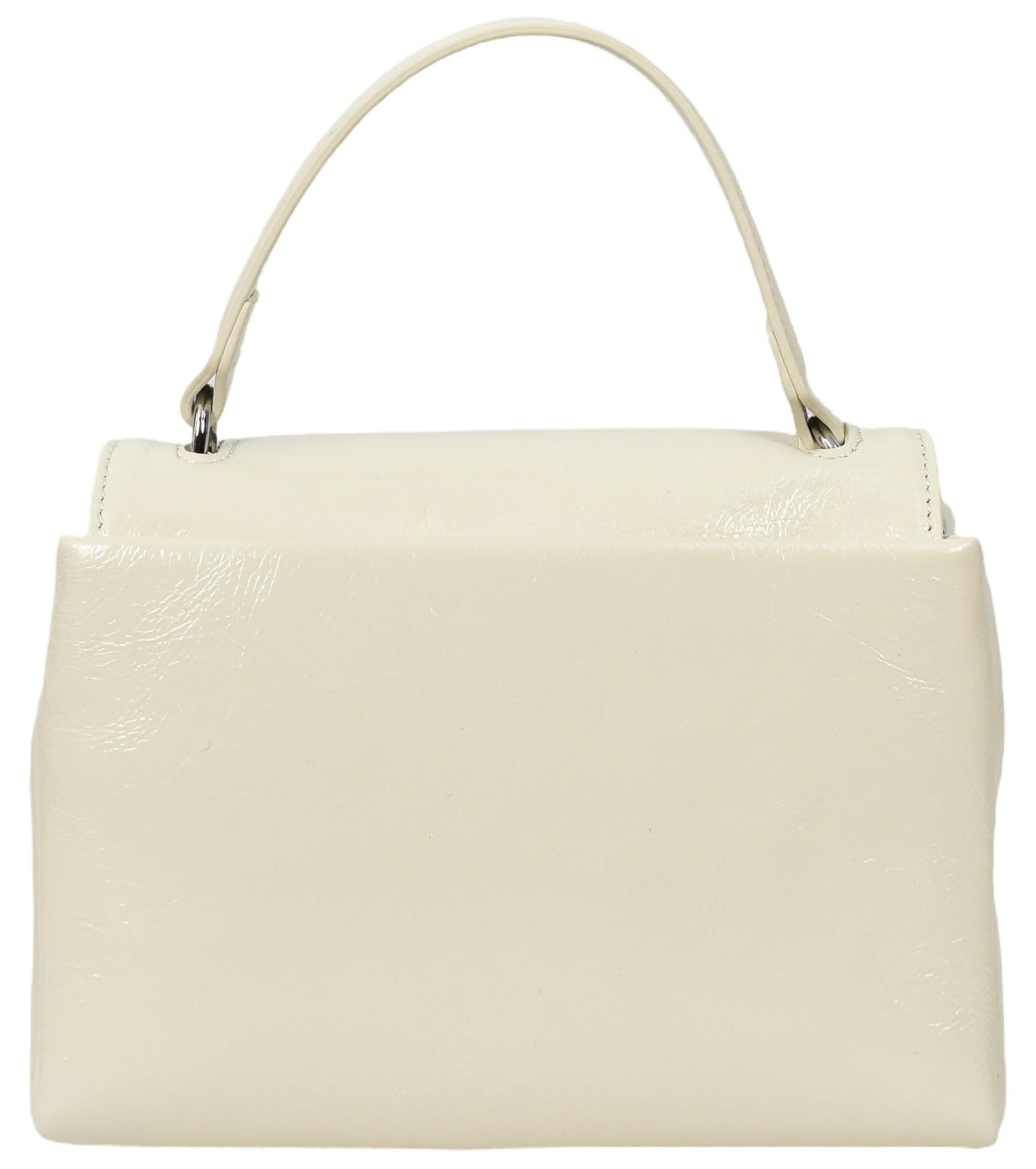 A1 FASHION GOODS Damska mała torebka z prawdziwej skóry, błyszcząca, casualowa torba crossbody z zamkiem obrotowym Oisin