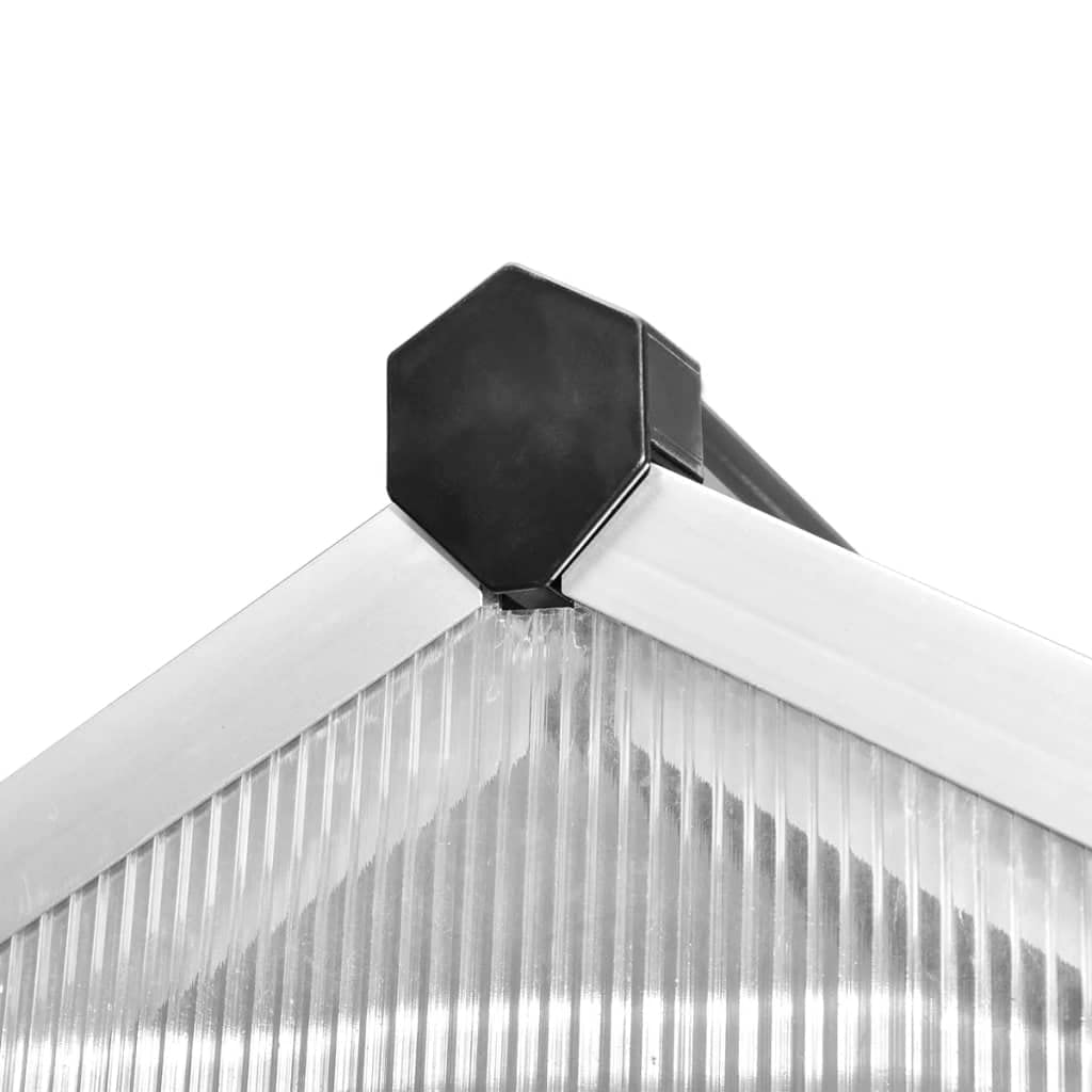 Szklarnia z fundamentem, wzmocniona aluminiowa rama, poliwęglan 7,55 m², odporna na warunki atmosferyczne, odporna na promieniowanie UV, izolacja cieplna, idealna do ogrodu, na taras, domek