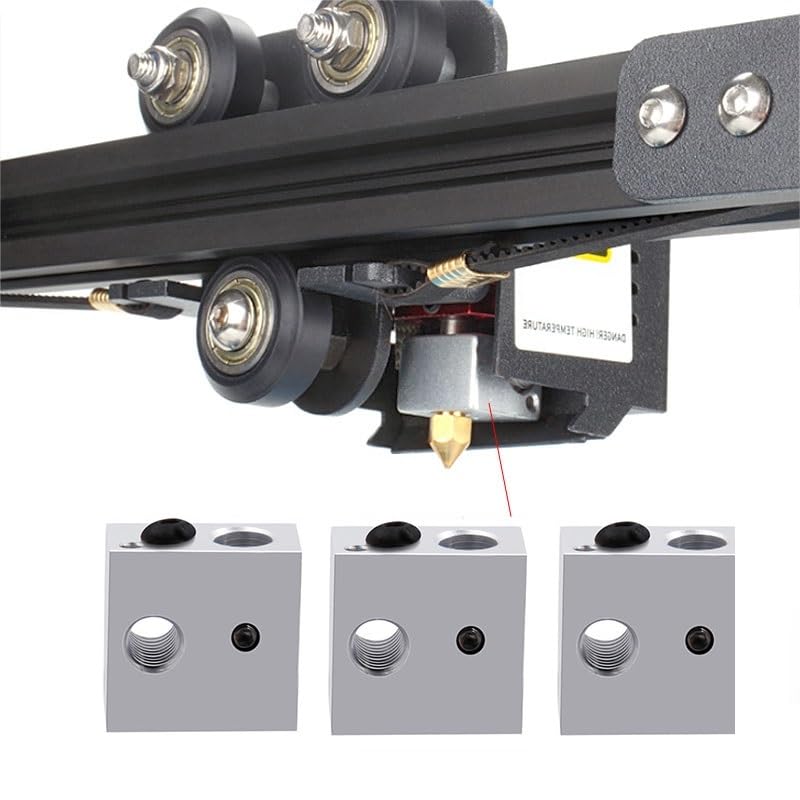 Blocco Riscaldatore Per Stampante 3D - 4 Pezzi, Alluminio, Compatibile MK7 MK8, Argento - Foto 5