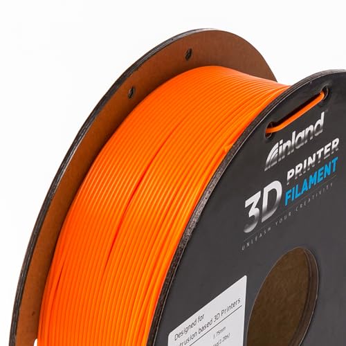 Image of INLAND Micro Center PLA+ 3D Printing Filament 1.75mm - PLA Pro Dimensional Accuracy + /- 0.03 mm - 1kg Cardboard Spool (2.2 lbs) (1 Pack Orange, 1.75mm)
