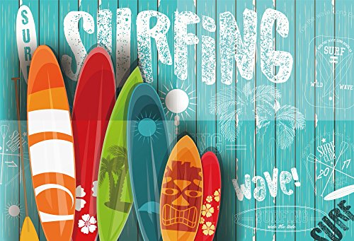 Backdrop For Baby Pictures Summer Themed Photography Background For Kids Birthday Party Photobooth Event Table Decoration Shower Props Surfing Surfboard Sunshine Wood Hawaiian Themed Props Ft-6264 #TOP1