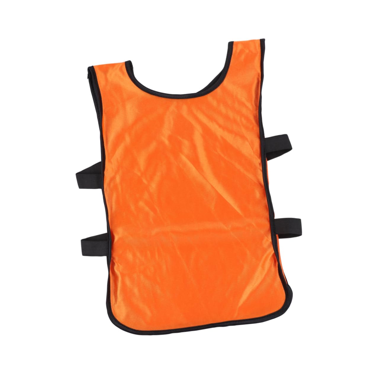 Mikikit 6Pcs Orange Training Vests Breathable Soccer Jerseys for Boys Lightweight Pinnies for Team Sports Practice Training Activities