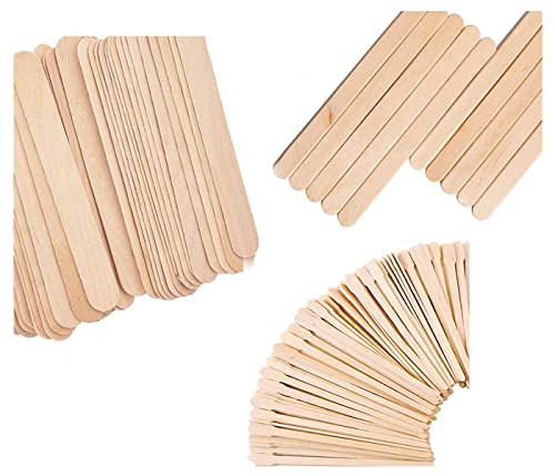 150PCS Palillos de Cera de Cejas, YiXuTag Palitos de Madera, Aplicador de Espátulas de Cera, Palos de Madera de Manualidades — Eliminar Vello Corporal —Depilación Cera para Cejas,Cara,Cuerpo o Piernas