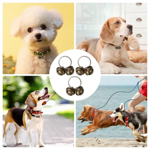 3 Stück Glocken,Laute Katzen Dog Glocke,Haustier Bells,Glöckchen,Kleine Glocke Halsband Anhänger,Hundeglocke Jagd,Hundeglocken Tracker Anti Verlust,Haustiere Laut Schellen,Basteln Katzenglocke