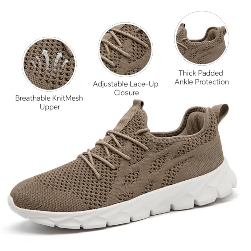 Image of Mens Slip On Walking Shoes Non Slip Running Shoes Lightweight Breathable Tennis Sneakers Fashion Casual Gym Trainers