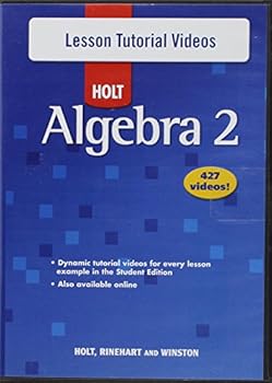 DVD Audio Holt Algebra 2: Lesson Tutorial Videos DVD-ROM Book