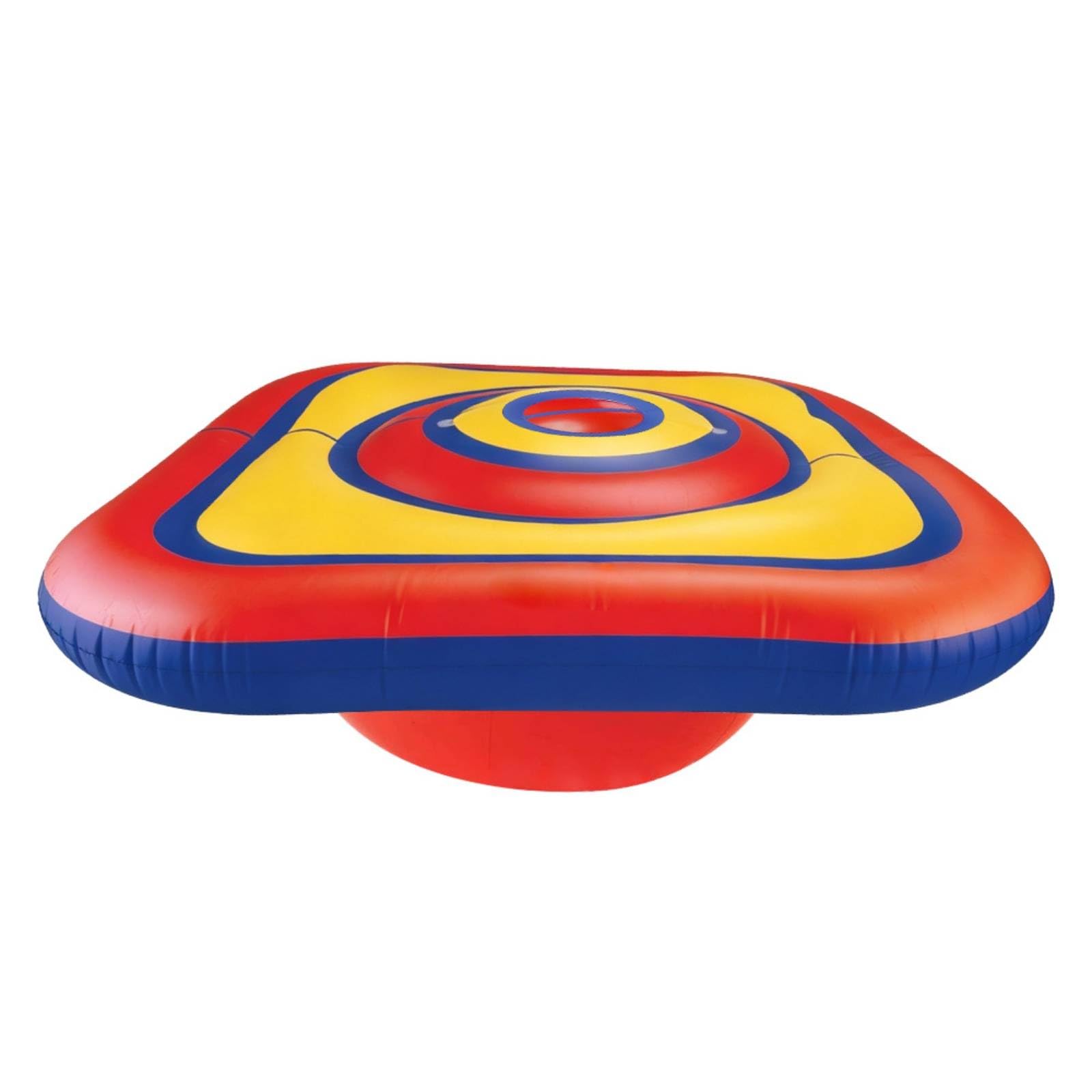 harayaa Inflatable Balance Seesaw Tavola d'Equilibrio Gonfiabile Altalena Oscillante Piattaforma Bilanciamento Base Quadrata Struttura in PVC per Gioco
