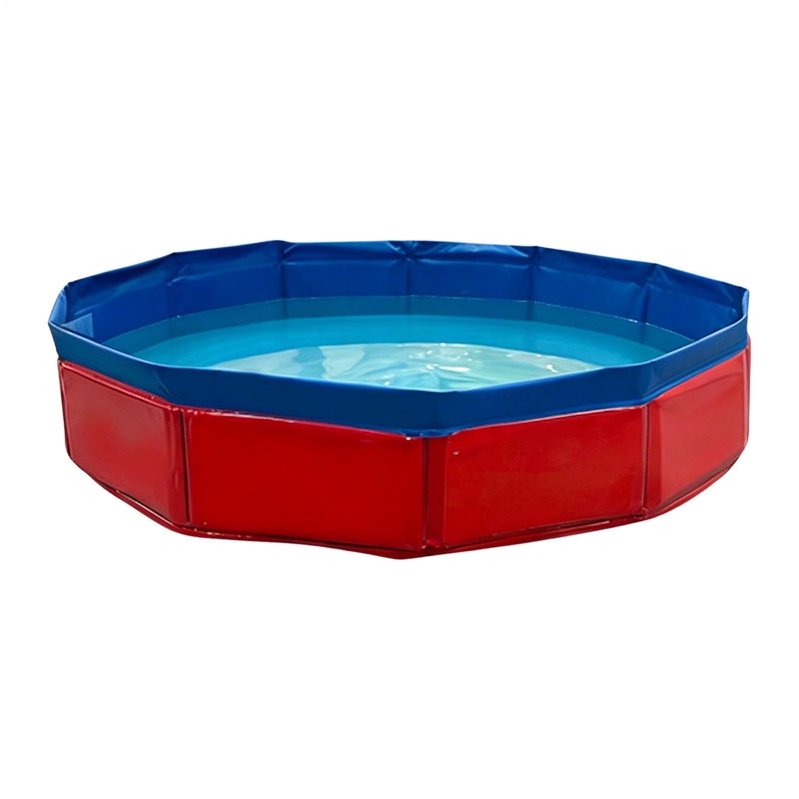 Hundeschwimmbecken, robuste und platzsparende Faltwanne mit schnellem Aufbau, Hundebadewanne, Schwimmbecken, mobile Abkühlung für Haustiere, für Garten Hinterhof Camping und große Hunderassen