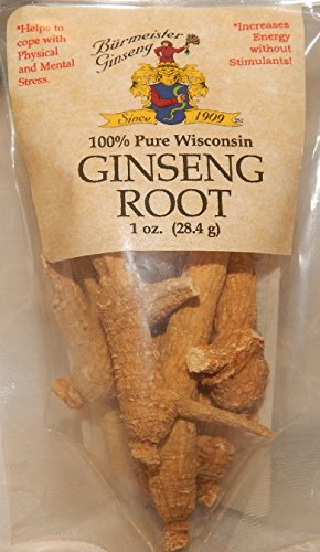 Burmeister Ginseng Wisconsin-Grown American Ginseng Roots - 1oz Pack - Rich Flavor - All Natural - Increase Energy
