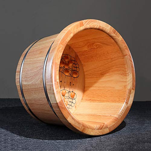 Barril de baño para pies de roble con cubierta miniatura 4
