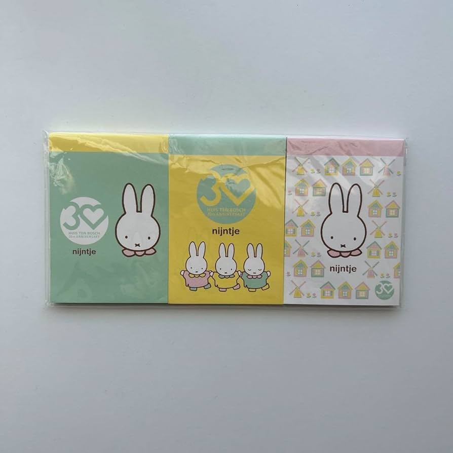 Amazon.co.jp: ハウステンボス 30周年 ミッフィー メモ帳 3個