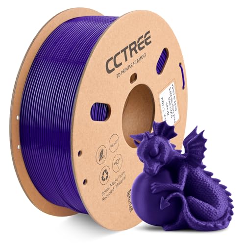 CCTREE 3D Printing PLA+ Filament 1.75mm, Stronger and Tougher 3D Printer Filament PLA Plus, Accuracy +/- 0.03mm, 1KG Spool (2.2lbs), for Most FDM 3D Printer, Purple