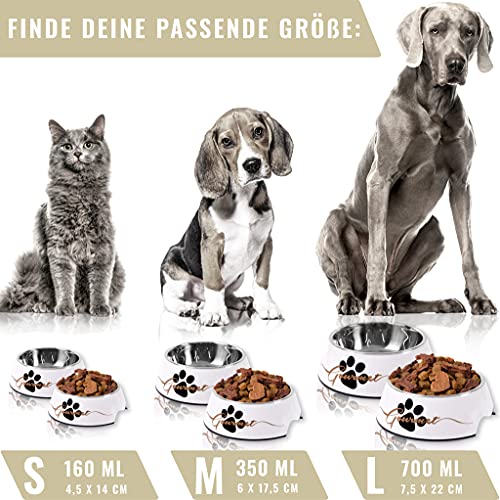 ne&no® Futternapf 2er Set für große Hunde | Fressnapf Hund rutschfest | Futternapf Hund (Gr.: L / 700 ml) | Wassernapf für Hunde | Dog Bowl