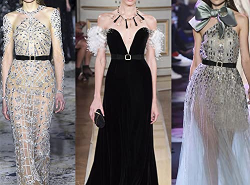 Women Elastic Wide Stretchy Waist Cinch Belt Retro Fashion Automatic Buckle Waistband4