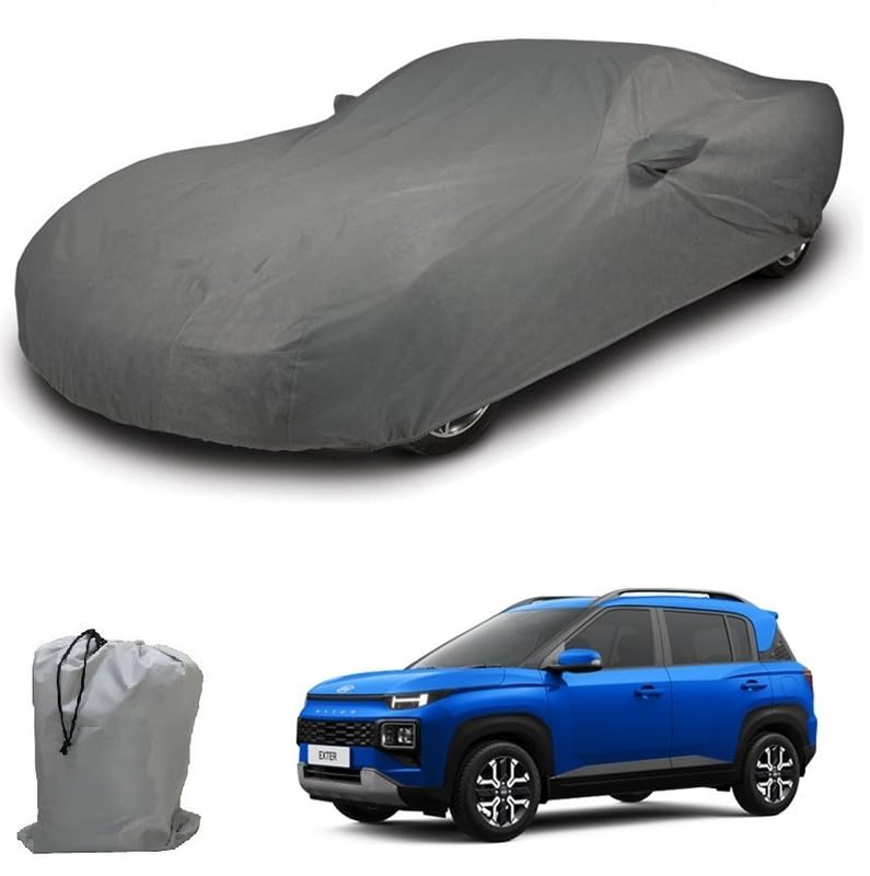 Image of ARCUATE Triple Layer Custom fit Car Body Cover for Hyundai Exter |Top Layer Dustrproof | Middle Layer Waterproof | Bottom Layer Scratch Protection | Outdoor Indoor Fabric