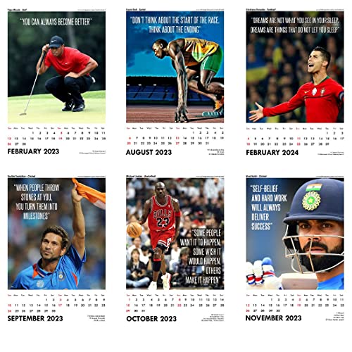 Image of Tallenge - Sports Motivational Collection - 2023 desk Calendar - 6 x 9 Inches (Paper, Desk Calendar)